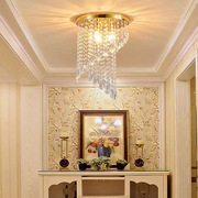 跨境小水晶吸顶灯卧室走廊过道门厅玄关现代简约金色创意灯具