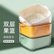 双层洗菜盆篮子筐沥水篮厨房家用水槽洗水果盘米菜盆漏盆神器