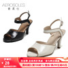 Aerosoles/爱柔仕夏羊皮鱼嘴扣带高跟女鞋凉鞋1916303027