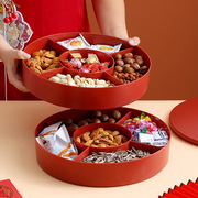 干果盒家用客厅坚果盘糖果盒高端带盖瓜子盘干果果盘家用高颜值