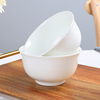 家用米饭碗中式面碗骨瓷纯白色瓷碗创意，餐具微波炉专用的碗碟套装