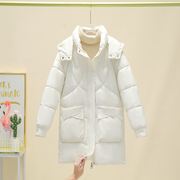 2023韩版可脱卸帽棉服女加厚女士棉袄，中长款宽松棉衣冬季外套