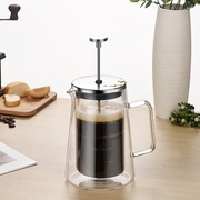 速发玻璃法式滤压壶耐热双层咖啡壶保温咖啡器具家用过滤分享