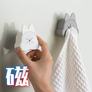 日本echo创意毛巾收纳塞毛巾架，卫生间免打孔置物架磁吸式抹布挂钩