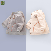 拉比童装婴幼儿衣服秋冬夹棉保暖外套男女宝宝棉袄上衣0-3-6-9月