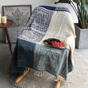 复古式沙发巾北欧沙发布全盖纯色毯子单人网红沙发套沙发垫盖布n.