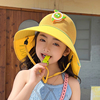 儿童披肩帽夏季男女童空顶帽，遮阳大帽檐宝宝，渔夫帽防晒薄款太阳帽
