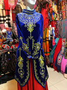 新疆女士外搭长袖衣服绣花舞蹈舞台演出服饰广场舞服装长马甲