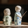 新中式陶瓷人物摆件中国风创意古典美女客厅玄关茶桌面禅意装饰品