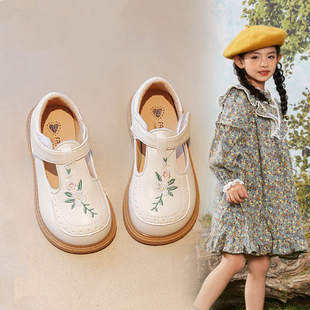 女童鞋软底，小童皮鞋2023春秋季儿童