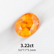 3.22ct天然芬达石裸石椭圆芬达石榴石戒面汽水色橙色宝石珠宝定制