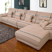真皮沙发垫冬季防滑坐垫四季通用简约现代客厅欧式布艺，沙发套定制