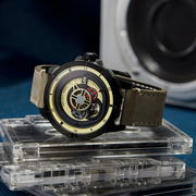 Lee男士手表机械表镂空表盘钛金属全自动防水机械手表品牌M55
