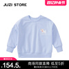 JUZI STORE童装棉T恤迷你毛圈猫咪印花套头衫卫衣男女童1923007