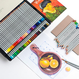 马可彩色铅笔72色专业油性彩铅48色水溶性彩绘美术画画填色涂鸦笔