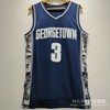 3号艾弗森大学球衣，乔治城复古刺绣篮球服，运动背心美式训练比赛服
