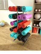 创意健身运动垫瑜伽垫收纳架，泡沫轴器材可移动置物架家用