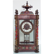 钟表 仿古钟 表 古典钟表 工艺摆设 欧式钟表景泰蓝红色