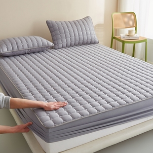2024夹棉床笠单件加厚席梦思床垫保护套床罩防尘防滑罩套定制