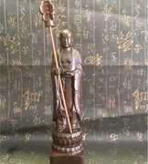 高档越南沉香木雕地藏王佛像摆件实木雕刻菩萨摆饰家居客厅木质工