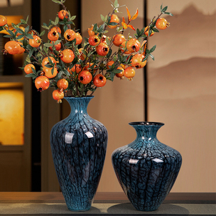 新中式复古大花瓶摆件客厅大气，电视柜古典家用轻奢高端玄关装饰品