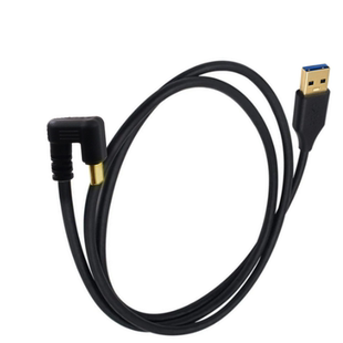 镀金5Gbps USB 3.0A公AM-C转type-C U型弯头数据充电适配器连接线