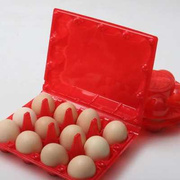 100个红色10枚草土生，鸡蛋创意托盘吸塑满月喜蛋，托塑料包装蛋盒架