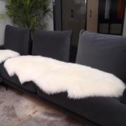 冬季皮沙发坐垫羊毛沙发垫整张羊皮垫皮毛一体澳洲羊毛毯羊毛垫子