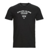 Calvin Klein Jeans短袖男装潮奢宽松圆领棉质T恤黑色夏季2023款