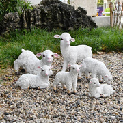 户外花园装饰仿真羊摆件树脂动物庭院阳台小院子创意造景景观布置