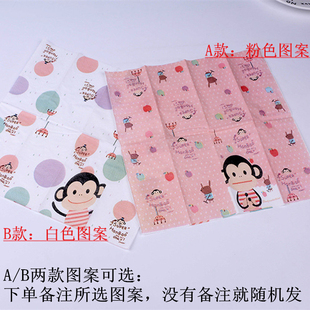 印花手帕纸大嘴猴彩色餐巾纸，卡通小包便携装趣味图案三层加厚