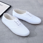 白色鞋历史鞋全白小白鞋老式白球鞋老北京布鞋老款软底运动鞋舞蹈