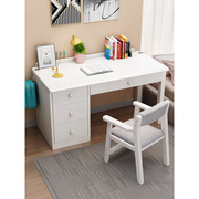 实木电脑桌书桌书柜，组合一体家用办公桌卧室学生，写字桌儿童学习桌