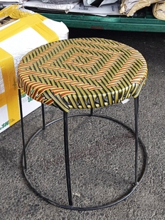 藤编圆凳子矮凳餐桌凳塑料凳藤椅子茶几凳子，小板凳可收纳堆叠凳子