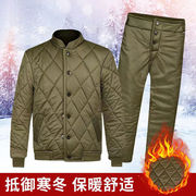 共泰棉服套装保暖加厚防寒棉衣两件套户外应急救灾冷库工作服绿色