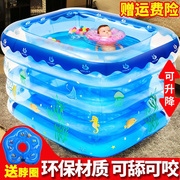 直供婴儿游泳浴桶新生儿泳池家用充气幼儿童，宝宝洗澡桶加厚折叠戏