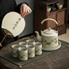 围炉煮茶壶明火提梁壶大号温茶壶器陶瓷家用老式复古泡茶壶凉水壶