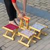 实木马扎凳便携式户外折叠小马扎，高20cm干农活洗衣服用折叠小板凳
