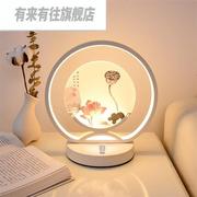 新中式台灯卧室头灯可调光现代简约温馨创意头灯结婚房装饰禅意中