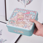 原创卡通方形铁盒大白兔奶糖盒龙兔宝宝，满月百日生日回礼盒