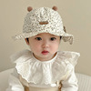 婴儿帽子春天可爱球球碎花，公主遮阳帽男女宝宝，渔夫帽婴幼儿防晒帽