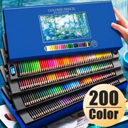 专业200色彩铅画画专用油性水溶性彩色铅笔72色美术生涂色套装120色150色可擦绘画儿童彩笔画笔美术素描