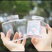 斗鱼罐塑料方型鱼缸500毫升透明迷你微景观鱼缸小型养鱼繁殖瓶