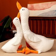 大白鹅公仔毛绒玩具鸭子娃娃玩偶可爱时尚女生睡觉夹腿长条大白鹅