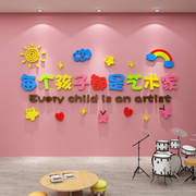 架子鼓音乐教室布置装饰墙贴画创意艺术学校儿童培训机构班3d立体