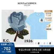 KENT&CURWEN/肯迪文男女同款短袖T恤纯色多彩纯棉刺绣K4770EO041
