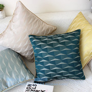 美式现代银色提花三角几何，样板房家居客厅沙发，靠垫靠枕抱枕套45cm