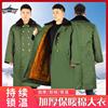 军绿色大衣男冬季加厚长短，款防寒保暖劳保棉，大衣加绒可拆卸棉袄女