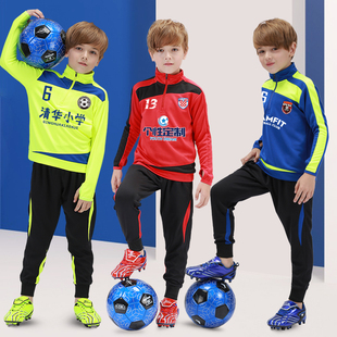 儿童足球服套装男秋冬季训练运动印字球衣男童女童长袖外套定制