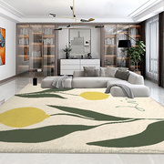 简约ins风抽象田园复古花朵地毯客厅现代茶几毯子地垫卧室床边毯
